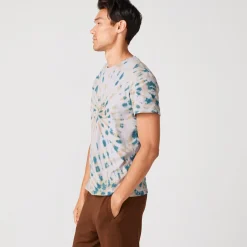 MONROW Kaleidoscope Tie Dye Relaxed Crew VINTAGEBLACK Best